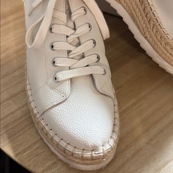 9 M Wowmen's ANTONIO MELANI leather Espadrille cream Sneakers platform Taylor - Picture 3 of 8
